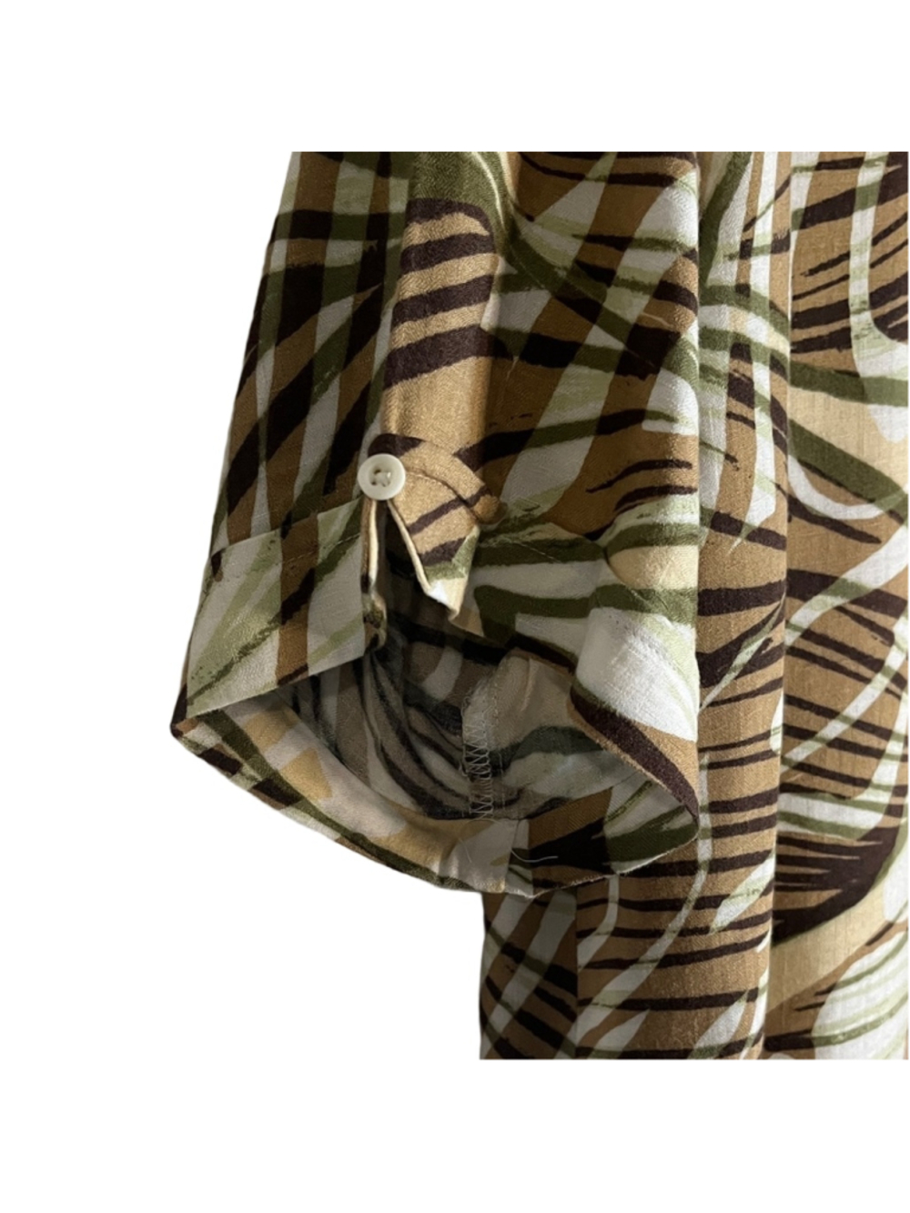 Cubavera Men's Brown and Cream Casual Shirt - Picture 4 of 5